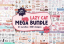 98% Off – Lazy Cat Mega Bundle: 280+ Graphics Encompassing Cats, Dogs, Flowers, Easter, Etc| Commercial License