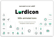 100% Giveaway: Lordicon – FREE Lifetime License: A Package of +500 Interactive, Animated Icons