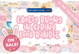 Giveaway – Lovely Bunny in Spring Font Bundle: Free 132 Premium Fonts | Commercial use – for Windows, Mac OS