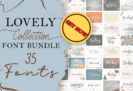 Giveaway – Lovely Collection Font Bundle: Free 35 Premium Fonts for Crafting, Branding, Invitations & More – Commercial License