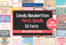 Giveaway – Lovely Handwritten Fonts Bundle: Free 50 Premium Fonts With Commercial License