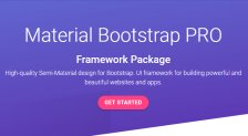 25% Discount on Material Bootstrap PRO – Limitless Beautiful Premium Components – Free Gift: Blog & Landing Page Template