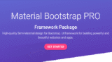 25% Discount on Material Bootstrap PRO – Limitless Beautiful Premium Components – Free Gift: Blog & Landing Page Template