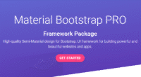 25% Discount on Material Bootstrap PRO – Limitless Beautiful Premium Components – Free Gift: Blog & Landing Page Template