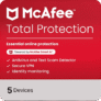87% Off – McAfee Total Protection: 5-Device 1-Year License | Award-Winning Antivirus, Secure VPN, Identity Monitoring & Scam Protection –  for Windows, Mac, iOS, Android
