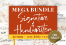 98% Off – Mega Script & Handwritten Fonts Bundle: 42 Premium Fonts by Good Java Studio with Commercial License
