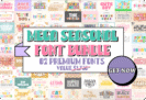 Giveaway – Mega Seasonal Font Bundle: Free 82 Playful & Trendy Fonts for Crafts, Shirts, Invitations & More | Commercial License