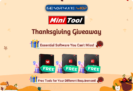 Minitool Exclusive Thanksgiving Giveaway: Free 15 Premium Software Licenses (Worth 617.66)
