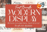 Giveaway – Modern Display Font Bundle: Free 28 Premium Fonts (Worth $2,920.00) with Commercial License