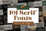 Giveaway – Modern & Stylish Serif Font Mega Bundle: 101 Premium Fonts – Commercial License