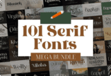 Giveaway – Modern & Stylish Serif Font Mega Bundle: 101 Premium Fonts – Commercial License