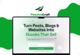 91% Off – PassiveCraft Lifetime Deal | Content Repurposing Software – Ebook, Guide, or Workbook Creator