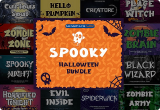 97% Off + 10% Off Coupon: The Spooky Halloween Bundle (Commercial Use) – 27 Horror Style Fonts & Hundred Halloween-Themed Design Files