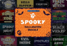 97% Off + 10% Off Coupon: The Spooky Halloween Bundle (Commercial Use) – 27 Horror Style Fonts & Hundred Halloween-Themed Design Files