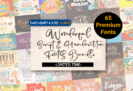 Font Giveaway: Script & Handwritten Fonts Bundle – Free Lifetime Commercial License – 65 Premium Fonts – for Windows & macOS
