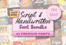 Giveaway – Script & Handwritten Fonts Bundle: 65 Premium Fonts | Commercial License Included.