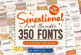 Giveaway – Sensational Font Bundle: 350 Premium Fonts + Commercial License – for Windows and Mac OS X