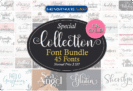 Font Giveaway – Special Collection Font Bundle: 45 Premium Fonts with Commercial License