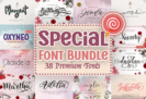 Giveaway – Special Font Bundle: Free Commercial License | 38 Beautiful Fonts, Ideal for branding, invitations, and more