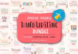 Giveaway – Special Playful Handwriting Bundle: Free 55 Premium Fonts by AnningArts | Commercial License – for Windows, Mac, Linux