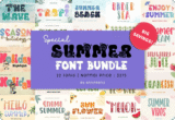 Giveaway – Special Summer Font Bundle – 22 Fun, Retro, Tropical & Decorative Fonts by AnningArts | Commercial License
