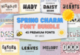 99% Off – Spring Charm Font Bundle: 45 Premium Fonts by 18CC FONTs | Commercial License