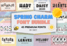 99% Off – Spring Charm Font Bundle: 45 Premium Fonts by 18CC FONTs | Commercial License