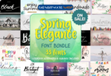 Font Giveaway – Spring Elegance Font Bundle” Free Commercial License | 33 Premium Fonts – for Windows & Mac OS X