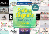 Font Giveaway – Spring Elegance Font Bundle” Free Commercial License | 33 Premium Fonts – for Windows & Mac OS X