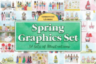 Design Giveaway – Spring Illustrations Bundle: Free 37 Spring-themed Graphic Designs |  Commercial License