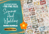 Giveaway – Summer and Wedding Clipart Huge Bundle: Free 700+ High-Resolution PNG Graphics | Commercial Use Included
