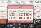 Giveaway – Super Best Seller Collection Font Bundle: Free 83 Best Seller Fonts by madjack.font with Commercial License – for Windows, Mac, Linux