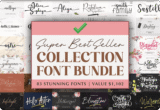 Giveaway – Super Best Seller Collection Font Bundle: Free 83 Best Seller Fonts by madjack.font with Commercial License – for Windows, Mac, Linux