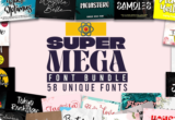 Giveaway – Super Mega Font Bundle: Free 58 Premium Fonts by Faris (7NTypes) + Commercial License