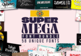 Giveaway – Super Mega Font Bundle: Free 58 Premium Fonts by Faris (7NTypes) + Commercial License