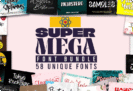 Giveaway – Super Mega Font Bundle: Free 58 Premium Fonts by Faris (7NTypes) + Commercial License