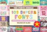 Giveaway – Superb Fonts Bundle: Free 102 Premium Fonts with Commercial License