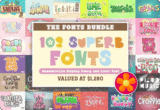 Giveaway – Superb Fonts Bundle: Free 102 Premium Fonts with Commercial License