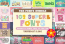 Giveaway – Superb Fonts Bundle: Free 102 Premium Fonts with Commercial License