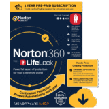 44% Off Norton 360 with LifeLock – The Industry-leading Virus and Malware Protection includes Advanced Identity Theft Protection for Windows, Mac, iOS, Android