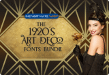 98% Off + 10% Off Coupon: The 1920’s Art Deco Fonts Bundle – 117 Art Deco Fonts from 32 Font Families With Commercial License