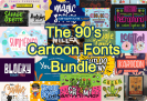 96% Off + 10% Off Coupon on The 90’s Cartoon Fonts Bundle – A Collection of 98 Cartoon Fonts Across 33 Font Families.