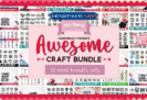 Font Giveaway – The Awesome Craft Bundle: Free Commercial License | 136 Craft Designs Packages in 1 Bundle