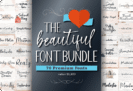 Giveaway – The Beautiful Font Bundle: Free 70 Premium Fonts with Commercial License – for Windows, Mac, Linux