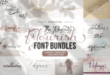 97% Off – The Beauty Flourish Font Bundles: 29 Unique Font Families – Commercial License