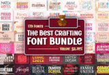 Giveaway – The Best Crafting Font Bundle: Free 179 Premium Fonts with Commercial License – for Windows, Linux , Mac OS X