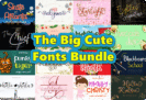 Font Giveaway – The Big Cute Fonts Bundle: Free 50 Premium Fonts Download with Commercial License