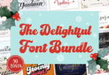 Font Giveaway – The Delightful Font Bundle: Free 20 Premium Fonts with Commercial License