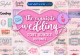 Font Giveaway – The Exquisite Wedding Font Bundle: Free 80 Premium Fonts with Commercial License