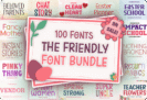 Giveaway – The Friendly Font Bundle: Free 100 Stunning Fonts for Creative Projects | Commercial License | OTF & TTF for Windows, Mac OS X